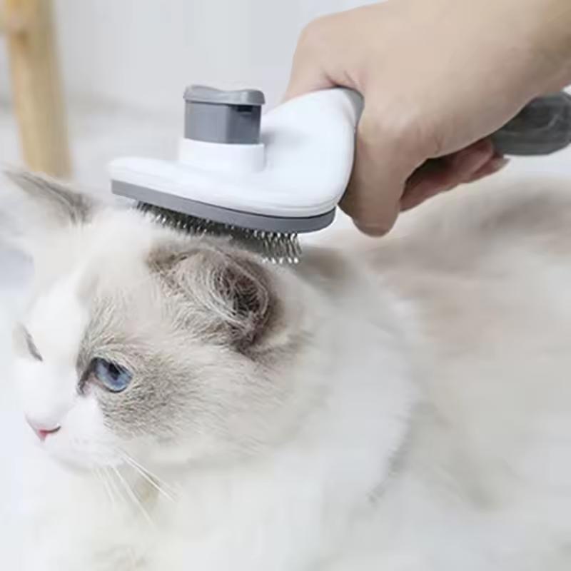 Factory Custom Dog and Cat Hair One Key Remove Hair Comb Pet Massage Shedding Remover Pet Self Cleaning Cat Grooming Brush