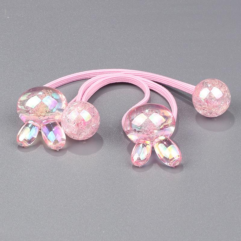 Kristallkaninchen Doppelköpfiges Gummiband Kinderwickel Langes Haarseil Koreanische Version Funkelndes elastisches hochwertiges Kopfseil