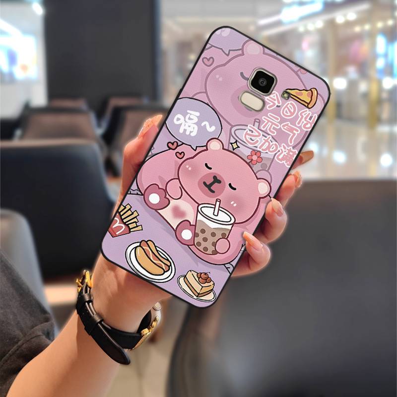 Shockproof Dirt-resistant Phone Case For Samsung Galaxy J6 2018/SM-J600F Durable Silicone Cartoon Anti-dust Soft case
