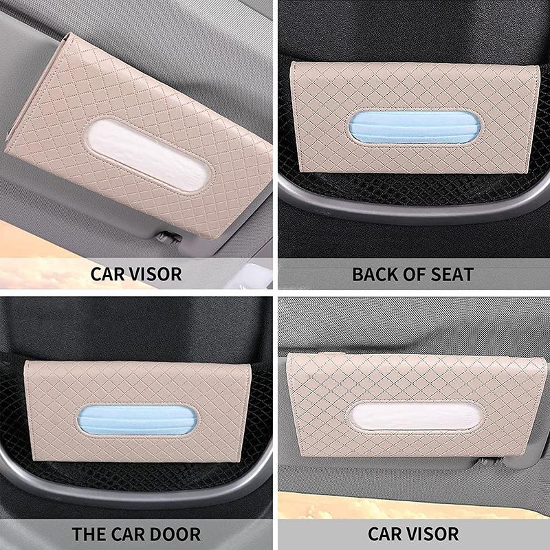 1Pcs Car Tissue Box Towel Sets Car Sun Visor Tissue Box Holder Auto Interior Storage Decoration for BMW Car Decor Accessories