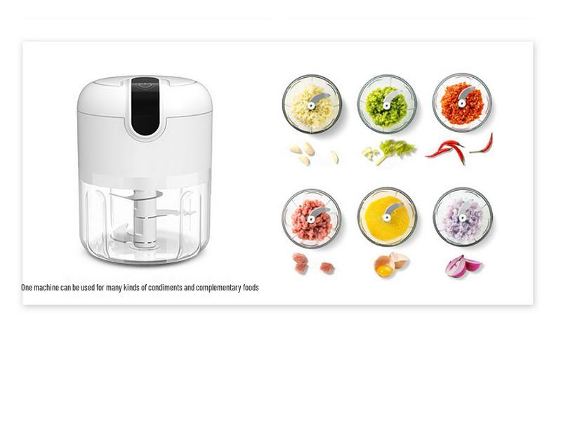Wireless Mini Electric Garlic Press & Chopper: Automatic Stirrer, Peeler, Mincer, Baby Food Maker