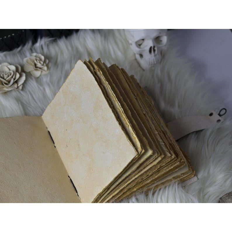 Journal  Gothic Grimoire Notebook  Handmade Occult Diary  Witchy Tarot Card Sketchbook  Dark Fantasy Spell book Gift.