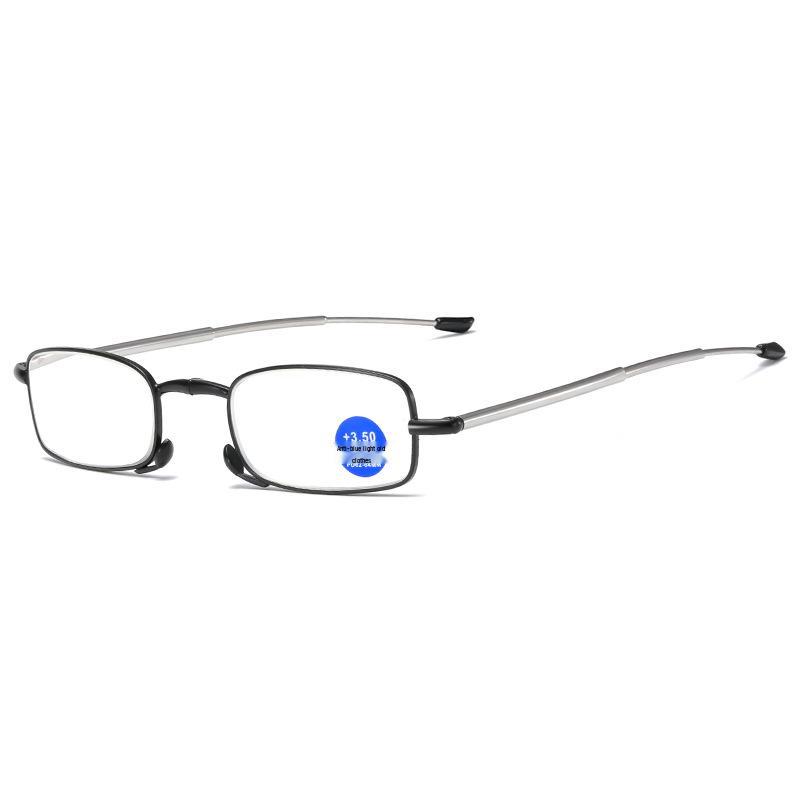 Foldable HD Anti-Blue Light Reading Glasses for Seniors with Metal Frame - Men & Women
