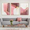Abstract Gold Foil Modern Lines Pink Canvas Art Paintings For Living Room Bedroom Posters And Prints Wall Poster Home Decor