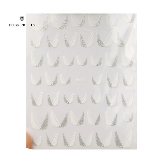 

Изысканные полоски для ногтей, наклейки с украшениями для ногтей, легко приклеиваются к бумажным изображениям, печатаются серебряный