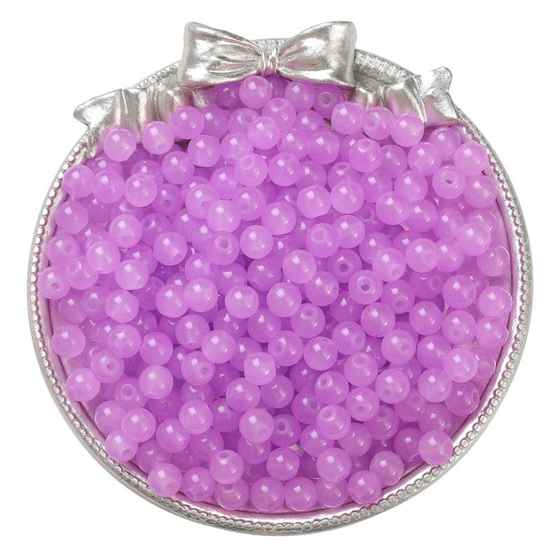 Bracciale con Perle Rotonde in Vetro Gelatina Pittura Imitazione Giada Perline Sfuse Perline Smaltate Accessori Ciondoli Fatti a Mano per Collane Fai da Te