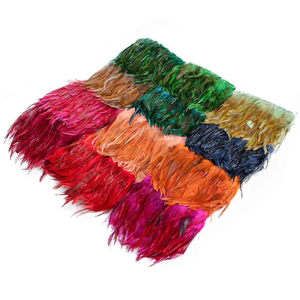 10 Meter 14 Coloful Chicken Feather Trim Fringe Diy Party Skirt Crafts Top Quality Pheasant Feathers For Sewing In Dress Decor