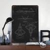 F22A Raport Blueprint Tinplate Poster Customized Wall Art Vintage Metal Signs Retro Tin Plaque for Decoration Home Decor Items
