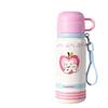 OLOEY Cute Kids Pink Stainless Steel Insulated Water Bottle with Straw
