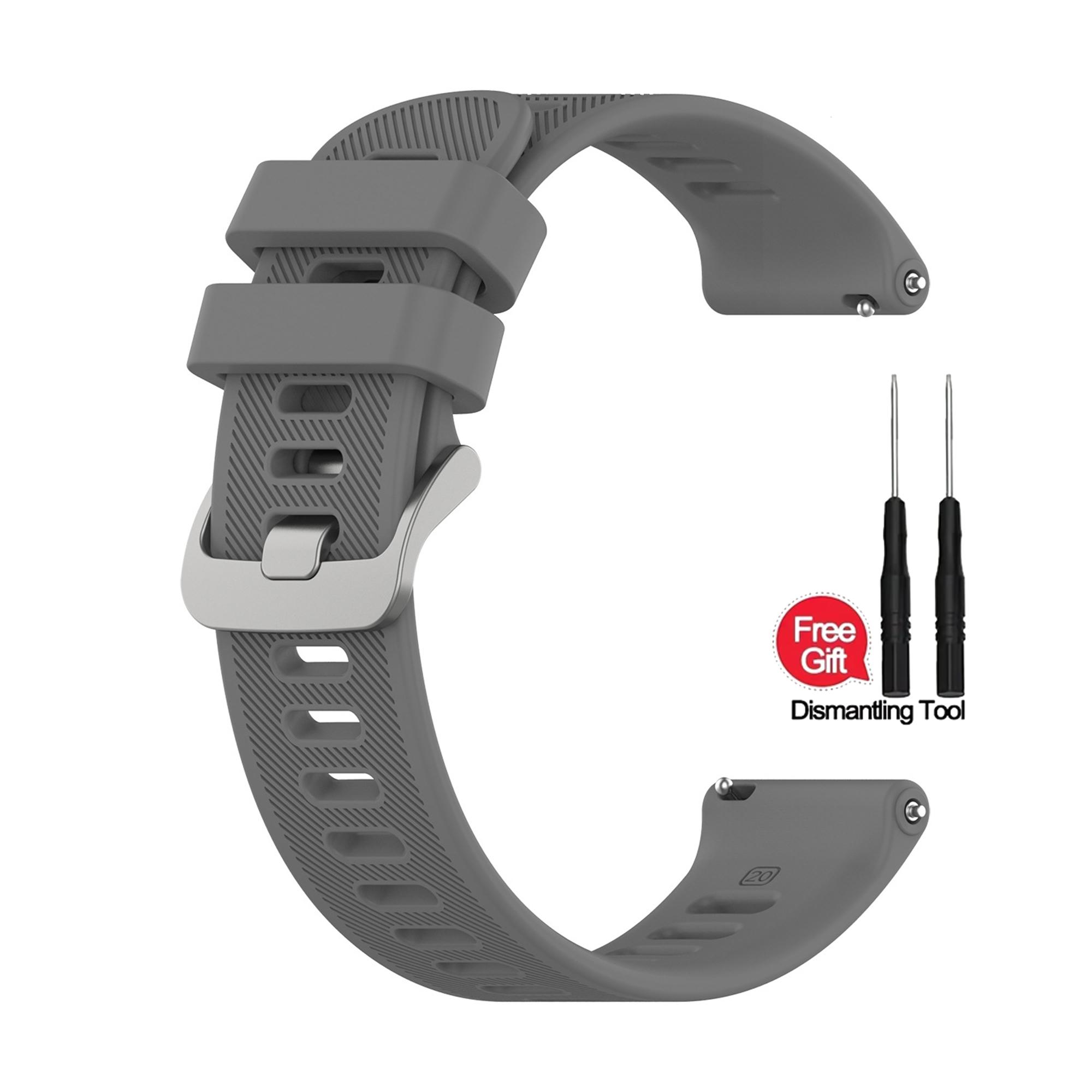 

20MM Watch Strap For Forerunner 158 55 Venu Sq Sport Smart Watch Band Bracelet Sport Silicone Replacement Wristband 20mm серый