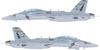 US Navy Electronic Warfare Aircraft Growler Rooks Plastic Model Platz/Italeri 1/48 EA-18G VAQ-137 TPA-32