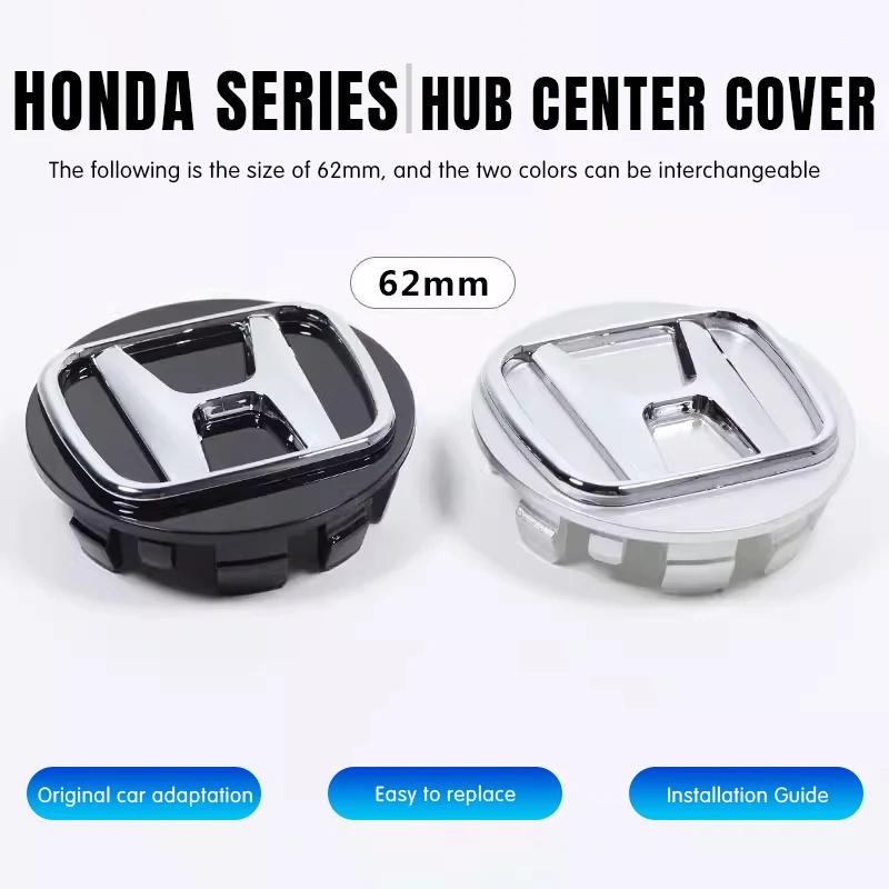 4pcs 56/62/69mm Car Wheel Center Hub Caps Stickers Auto Dekoration Accessories For Honda Civic Fit Jazz Accord Pilot CRV Odyssey