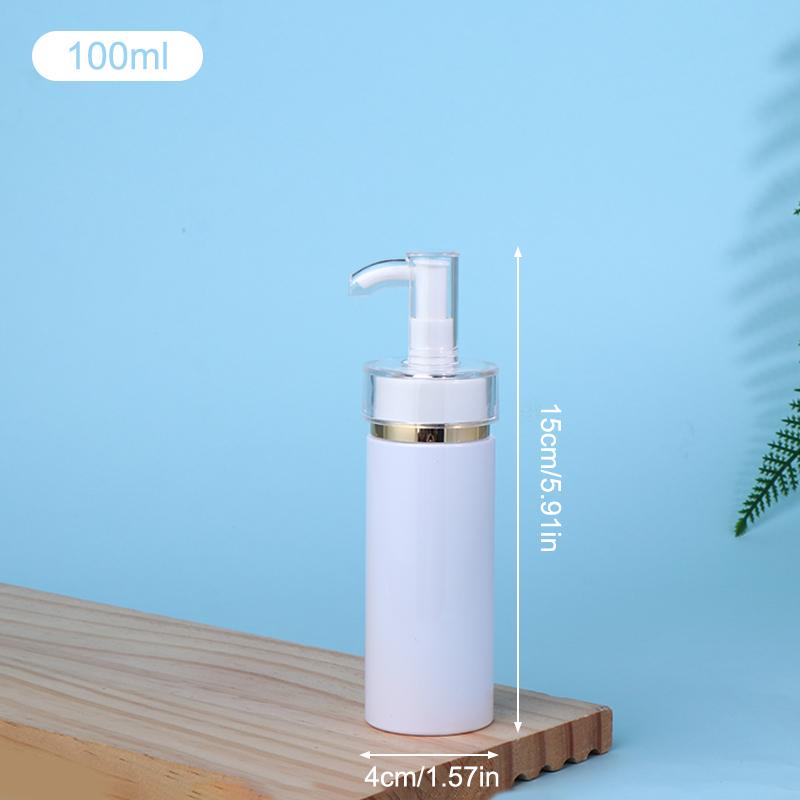 

100/120/150/200 мл Дорожный флакон с помпой Диспенсер Пустые флаконы для лосьона Многоразовый косметический контейнер Нажимной тип Женский макияж 100ml золотой