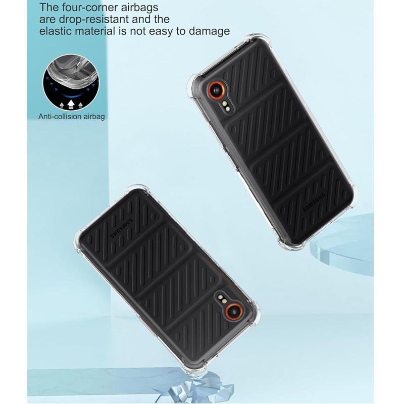 Støtsikkert Airbag TPU-deksel for Samsung Galaxy Xcover 7 Xcover 6 Pro 5 Beskyttelsesdeksel Capa Fundas Coque