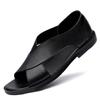 Men's Cowhide Leather Roman Sandals - New Casual Outdoor Summer Shoes with Soft Non-Slip Soles