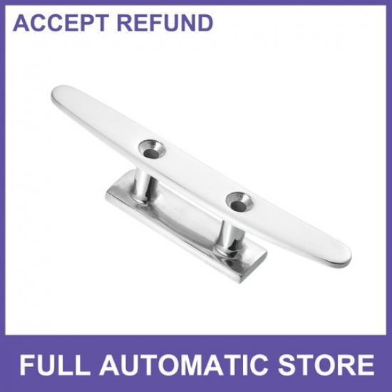 6 150mm Stainless Steel Boat Flagpole Cleat Hook Deck Rope Handle Universal