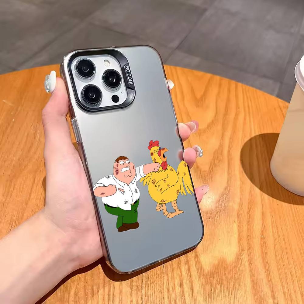 F-Family F-Funny G-Guy  Phone Case For iPhone17,16,15,14,13,12,11 Plus,Pro Max Candy Silver Plated Inside Cover iPhoneXSMAX