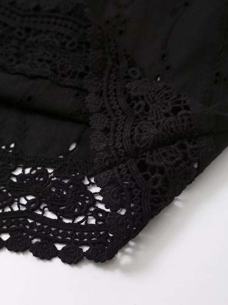 2024 Autumn Women's Fashion: European & American Style Embroidered Long Sleeve Shirt