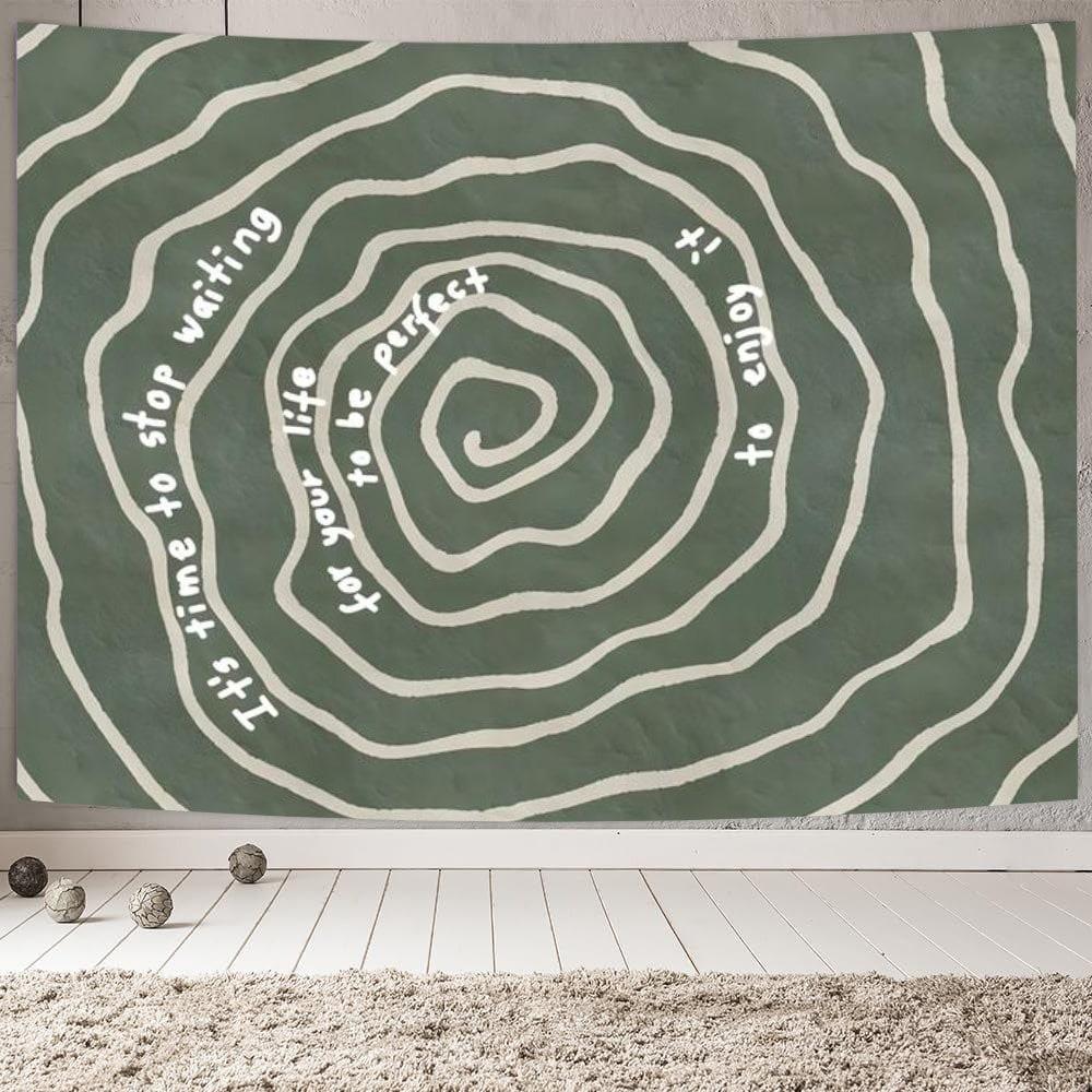 

Tapestry Multiple Sizes 2D Print Waves Pattern Cute Art Wall Polyester Soft Warm Bedroom Dorm Birthday Gift 40X60CM