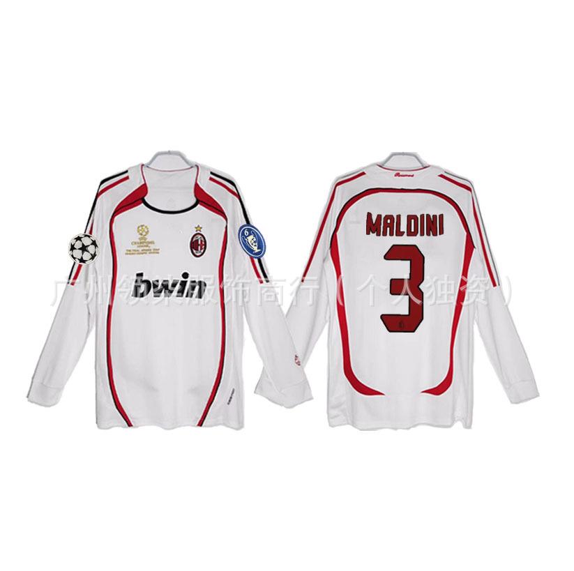 AC Milan retro jersey 0607 season Kaka Maldini Ronaldini Ronaldinho Pirlo collector's edition football jersey
