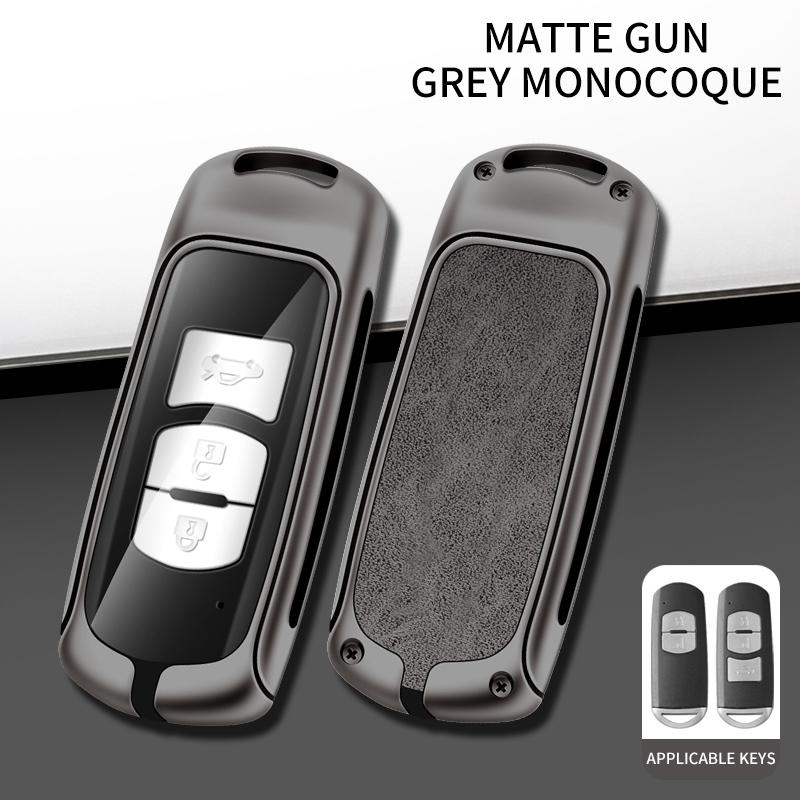 Metal Leather Car Key Case For Mazda 2 3 5 6 Gh Gj Cx3 Cx5 Cx9 Cx-5 Cx Accessories Holder Shell Protect Set Car-Styling