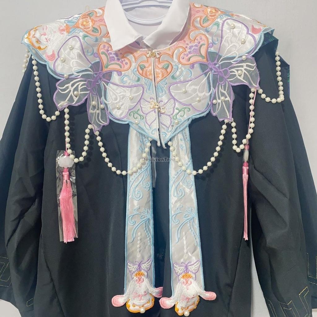 Traditional Chinese Style Handmade Tassel Hanfu Cloud Shoulder Classical Embroidery Ancient Style Hanfu Accessories W811