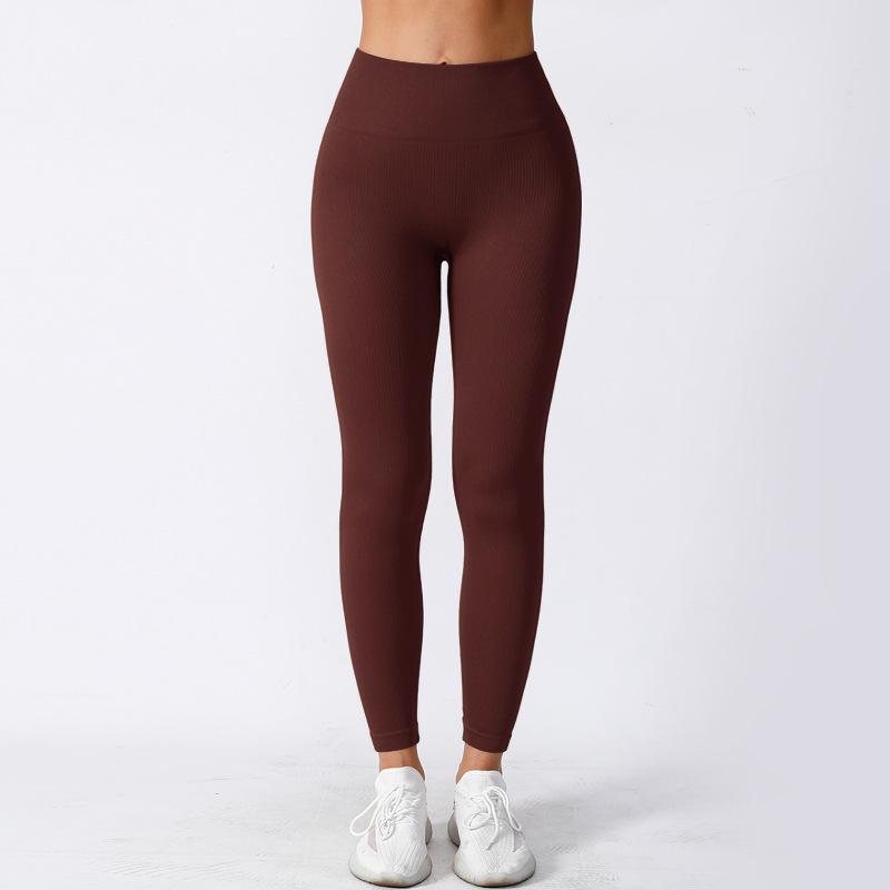 Yingshang Women's High Waist Seamless Yoga Pants - Hip Lift, Tight, High Elastic, Perfect for Running and Fitness, Autumn Wear.