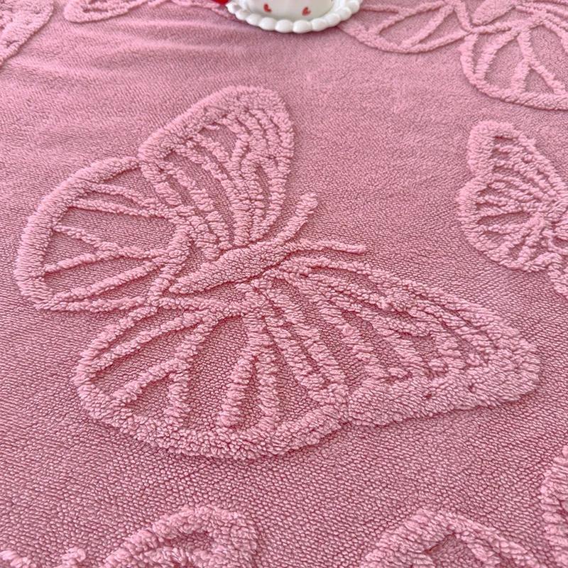 JSoft Warm Coral Fleece Blanket Pink Butterfly Jacquard Winter Thermal Sofa Throw Thick Bed Blanket Nap Knee Small Quilts