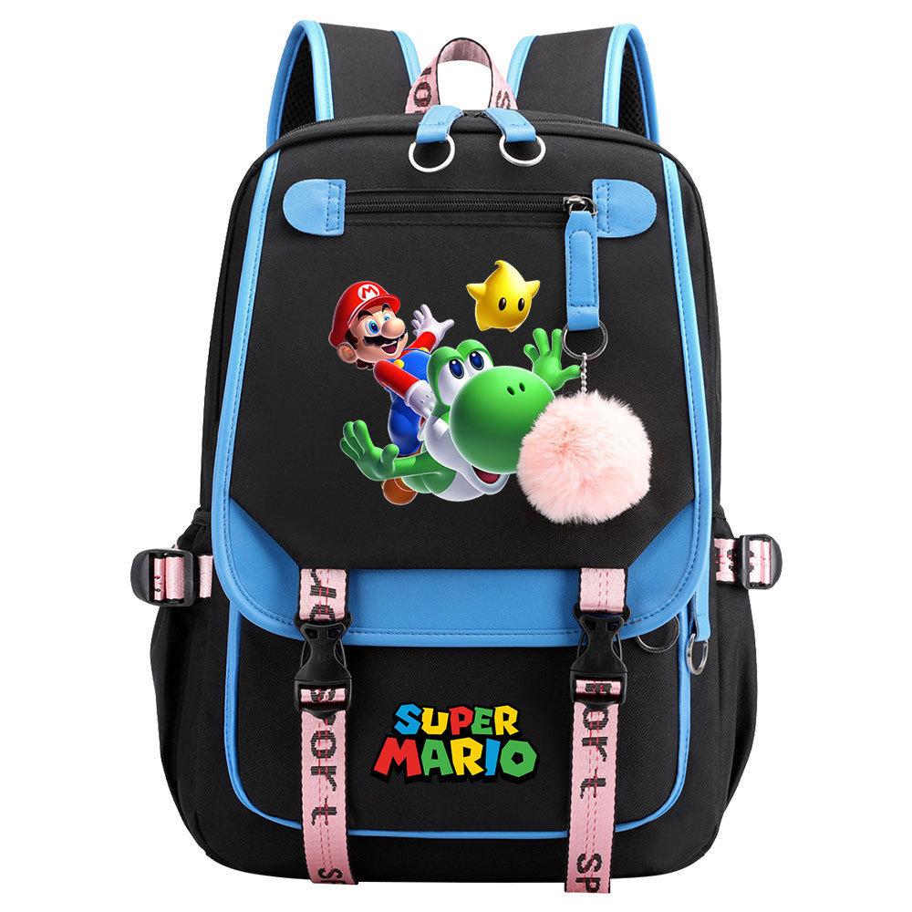 Super Printed Usb Teen Student School Bag Men'S And Women'S Casual Webbing Flip Backpack