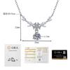 Moissanite Necklace Women Wheat Design Dainty Clavicle Chain Luxury Versatile Jewelry Gift