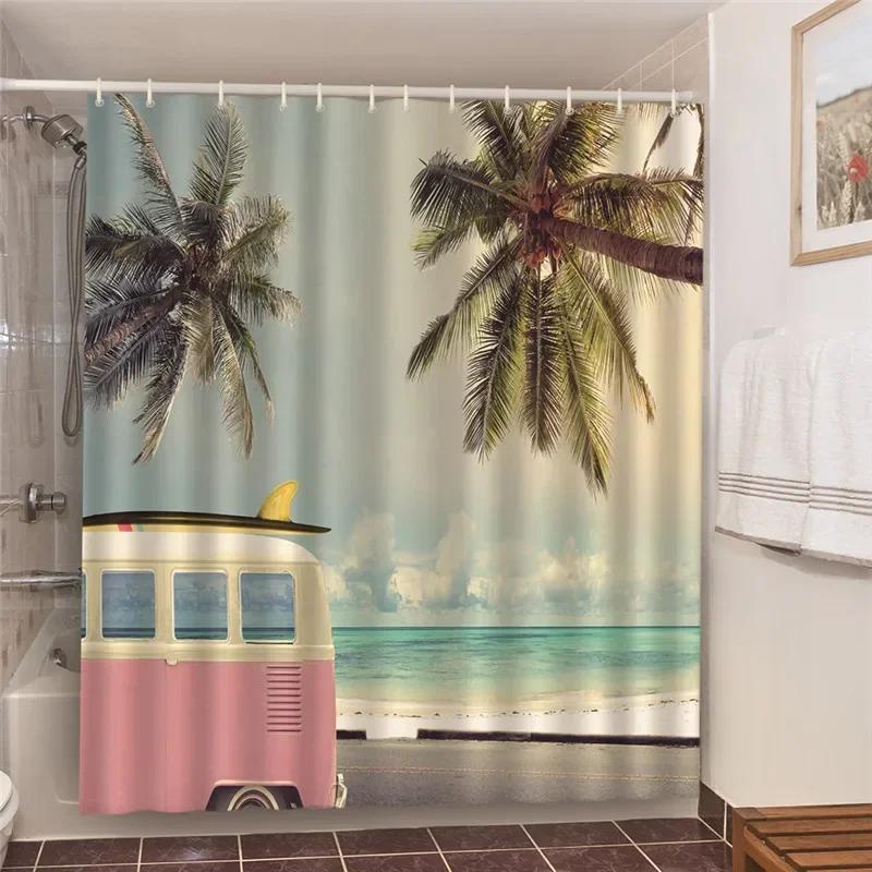 Funny Bathing Rubber Ducklings Shower Curtains Kids Home Bathroom Decor Blackout Screen Waterproof Fabric Bath Curtain Cortina