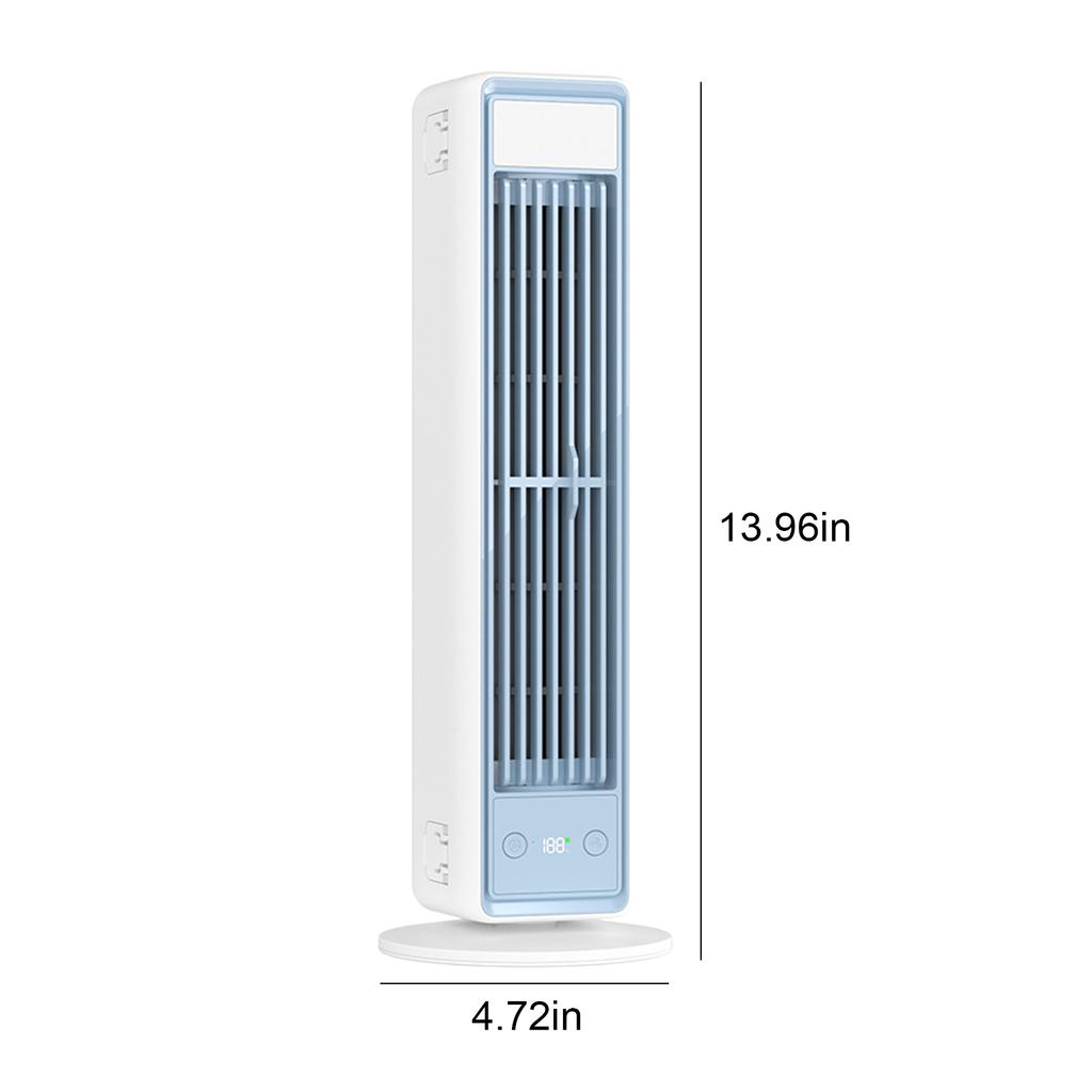 1611mAh Silent Bladeless Tower Fan with Remote Control Multi-Functional Desktop Fan 1 Speeds Cooling Air Cooler for Home Office