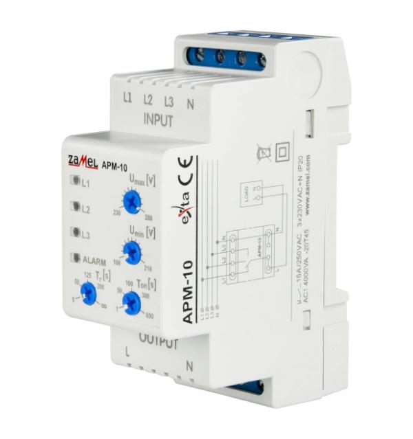 Automatyczny Przełącznik Faz 16A 230V/3X400V+N Apm-10 Ext10000202