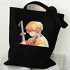 Japan Cartoon Comics Zenitsu Agatsuma Bedruckte Canvas-Tasche Große Kapazität Pendler-Tragetasche Lässige Umhängetasche für Damen 7563