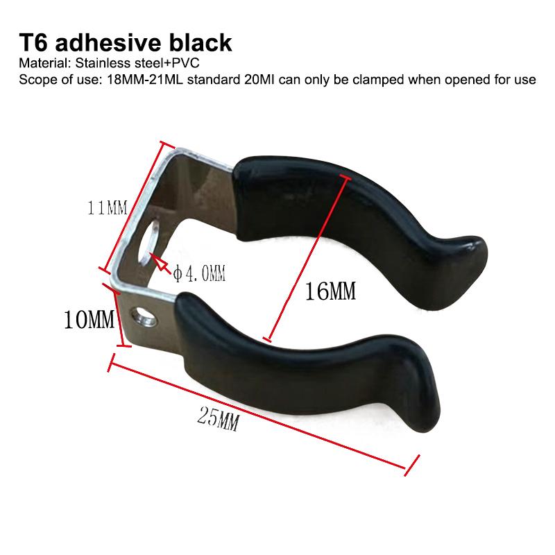 5Pcs U Clips Holder Bracket T5 - T10 Type Black Plastic Dipped Clamps Lamp Support Lampholder For Pipe Clamps