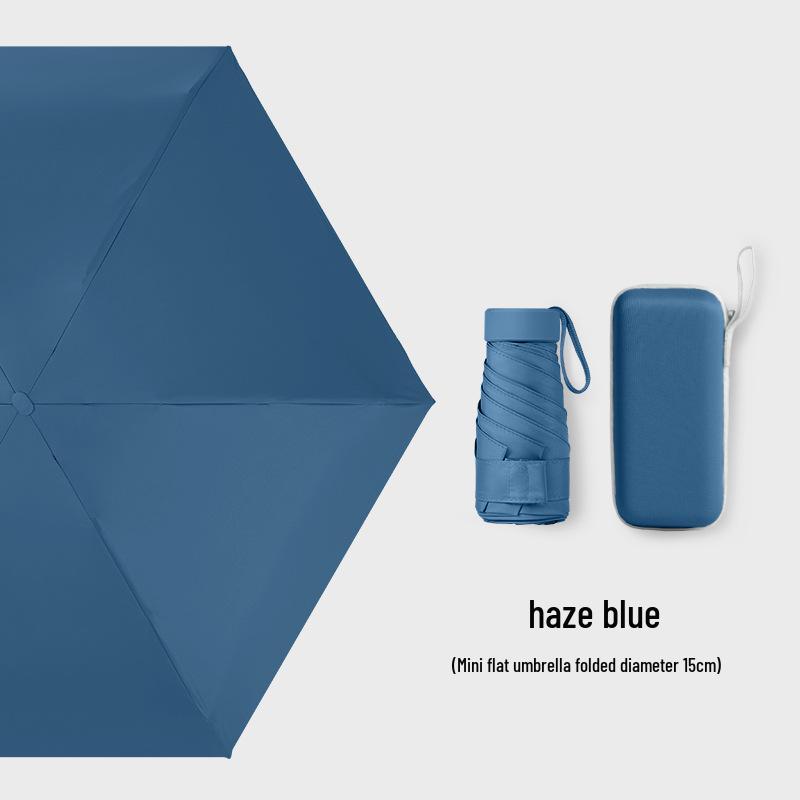 Customizable Six-Fold Vinyl Sunshade UV Protection Umbrella: Versatile Rain/ Shine Folding Gift