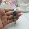 NAIDU Oval Dial Steel Band Women's Luxury Quartz Watch with Stick Markers