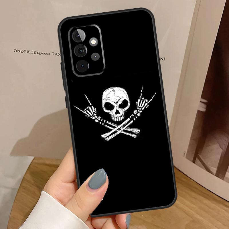 Skeleton Middle Finger Case For Samsung Galaxy A56 A36 A16 A06 A13 A33 A53 A52 A32 A12 A54 A34 A14 A35 A55 A17 A15