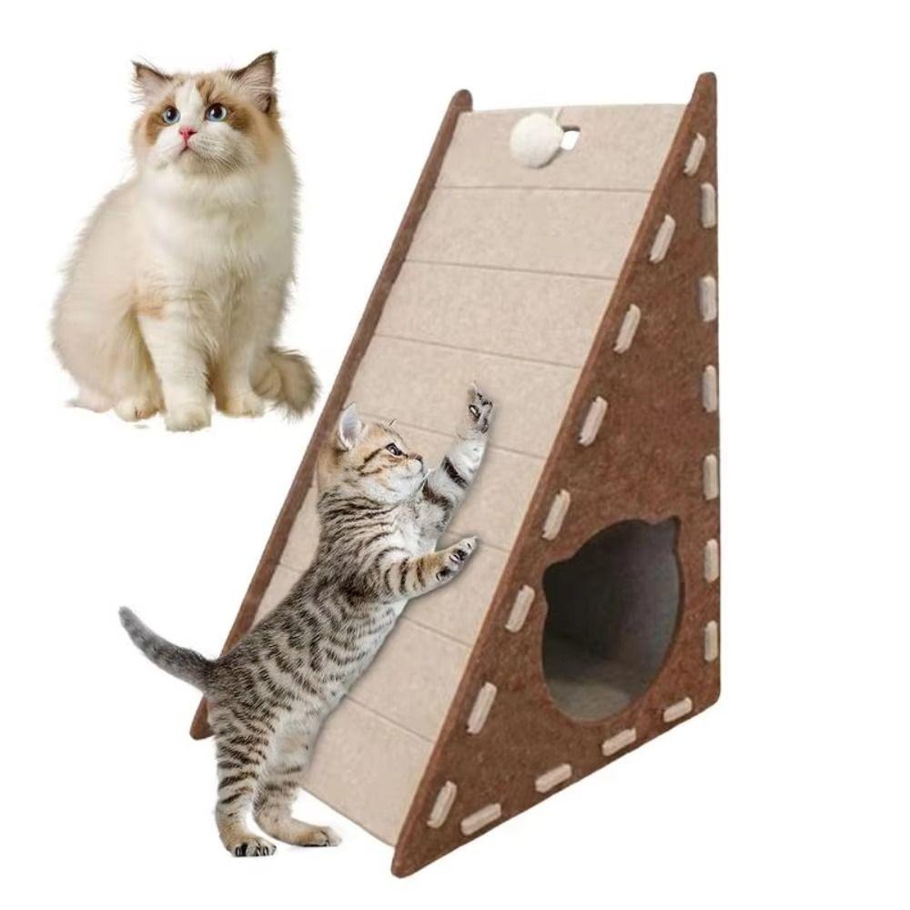 L Shape Cat Climbing Mat Wear-resistant Double-layer Cat House Cat Scratch Board  Indoor