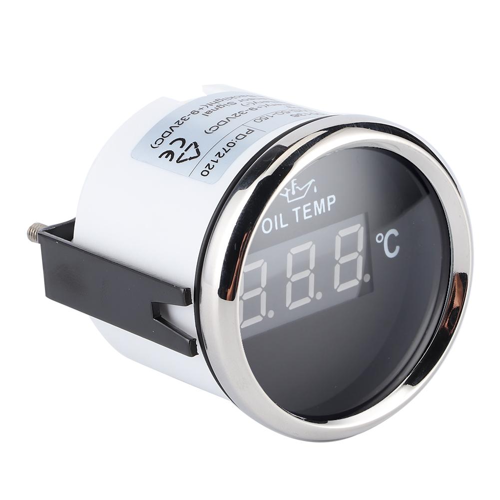 Universal Digital Oil Temperature Gauge 52mm 50?150 celsius  WRed Backlight 12V24V for Car Boat Yacht