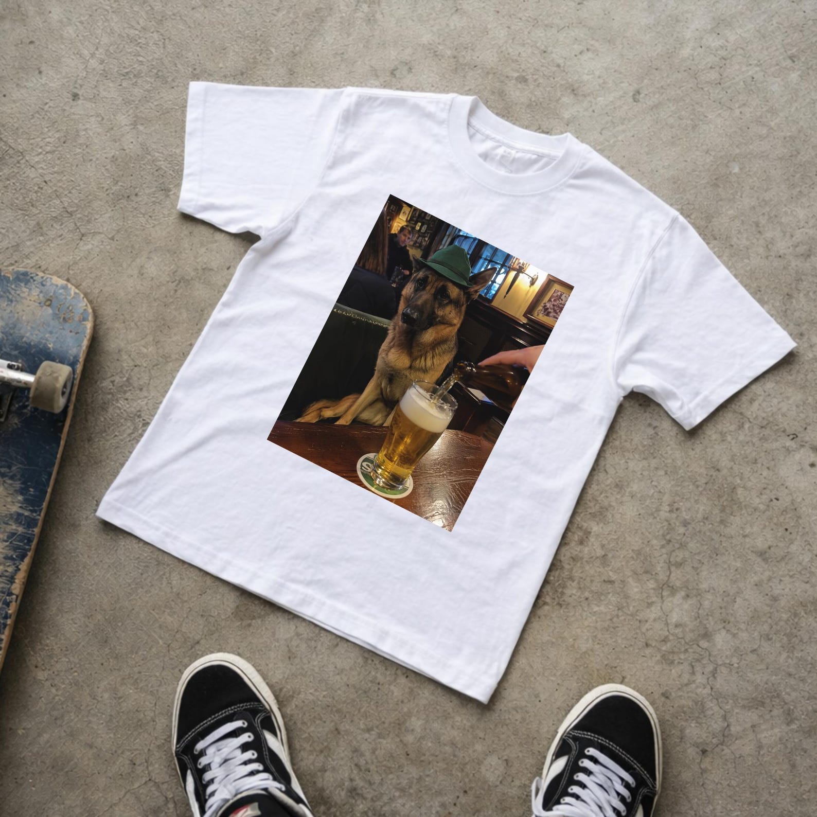 Funny German Shepherd Beer Shirt, Dog Drinking Beer Tee, Oktoberfest Dog Shirt, German Shepherd Lover Gift, Funny Pub Dog Graphic Tee. M