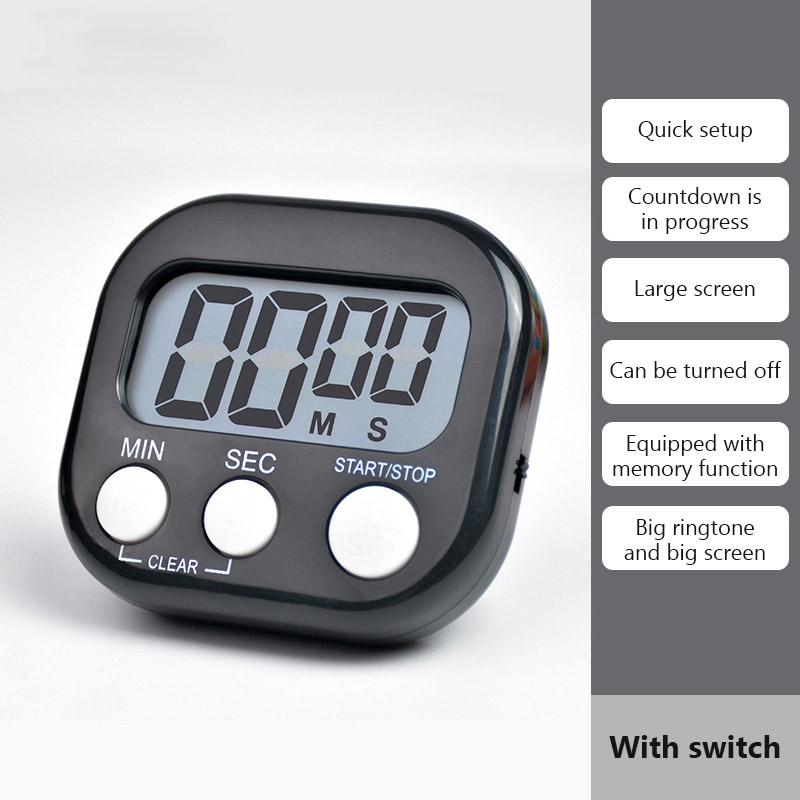 Timer Kitchen Timer Countdown/Countup Magnetic Electronic Alarm Clock Student Time Manager Cooking Timer Kitchen Accessories