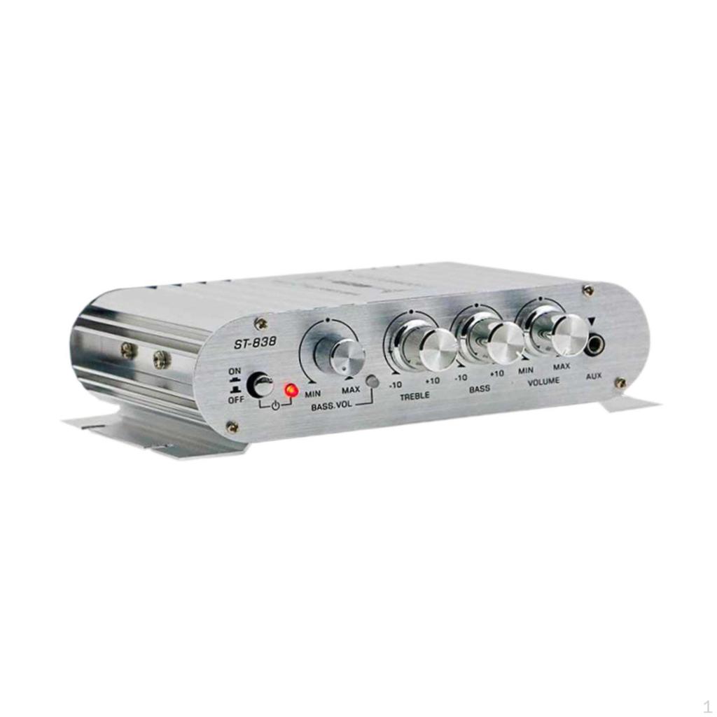 12V 80W X 2 Mini Amplifier Heavy Duty Professional 2.1 Channel Power Sound for