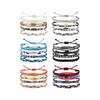 Summer new hot-selling simple fashion cord beaded rainbow braided bracelet 24-piece set F