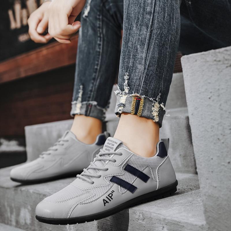 Original Brand Man Shoes Breathable Casual Leather Shoes Trend Outdoor Men Lightweight Fast Sneakers Flats Shoes Tenis Masculino