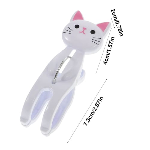 FmtwPhn Cat Clothespins, Clothes Clips, Cat-Shaped Towel Clips | Non-Slip, No-Stain Clothes Hanger Clothespins for Drying Clothes