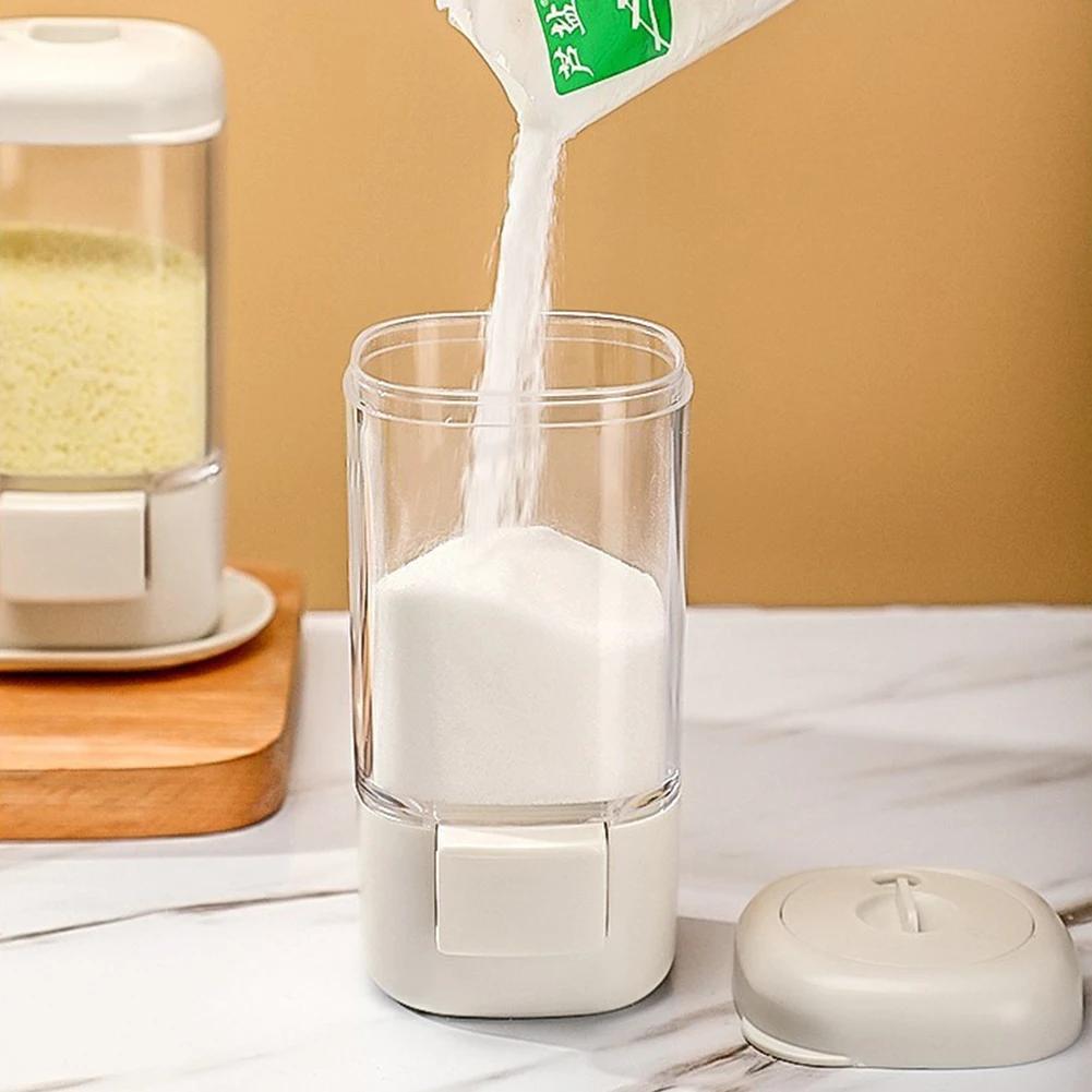 2g Metering Salt Shaker Push Type Salt Dispenser Salt Tank Sugar Bottle Shaker canister Quantitative Salt Shaker Moisture-proof