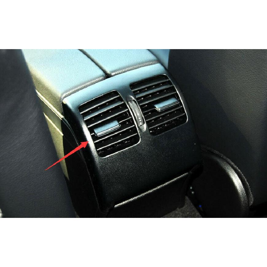 Silver Titanium Back Row Air Outlet Vent Cover Trim For Benz 2007-2014 C-Class