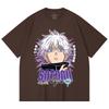 230 Gsm 100% Cotton Jujutsu Kaisen V27 Gojo Print Unisex Heavy Cotton T Shirt