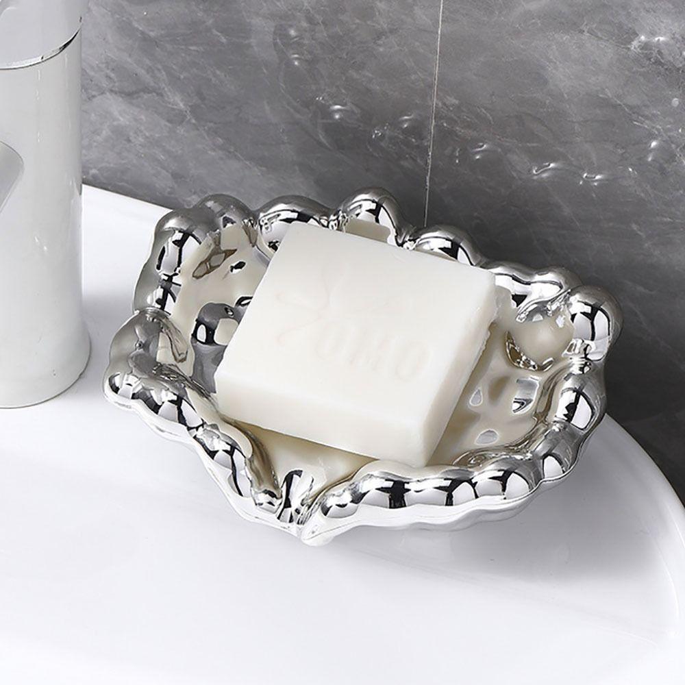 Zlatá/Stříbrná Mýdlenka Nakloněný Design Krabička na Mýdlo Vysoce kvalitní Držák na Mýdlo